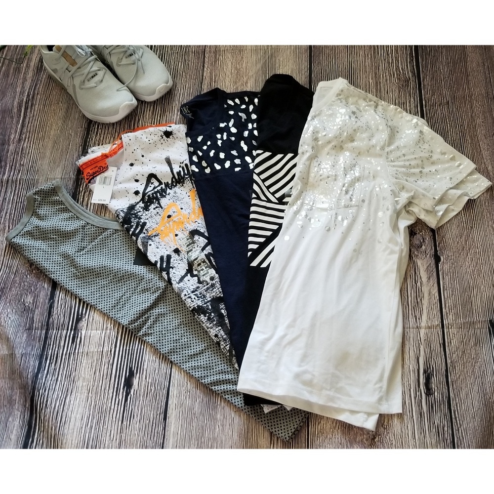 Bundle of 5 Men's  Fashion Nike and INC Tees sz L